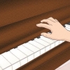 Spela ätpinnar på ett piano eller klaviatur