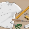 Klippning av v-ringning i en t-shirt