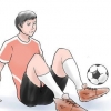 Sparkar en fotboll