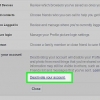 Inaktivera ditt facebook-konto