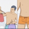 Iklädd boxershorts