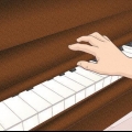 Spela ätpinnar på ett piano eller klaviatur
