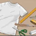 Klippning av v-ringning i en t-shirt