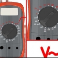 Använder en voltmeter