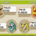 Eevee utvecklas till pokémon