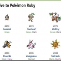 Välj mellan pokémon ruby, sapphire och emerald