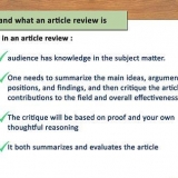 Skriv en recension av en artikel