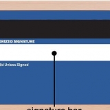 Signera ett kreditkort