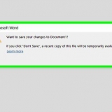 Stäng en dialogruta i microsoft word