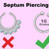 Göm en septumpiercing