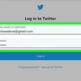 Logga in på twitter
