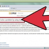 Använder solver i microsoft excel