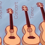 Spelar ukulele