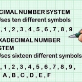 Konvertera från decimal till hexadecimal