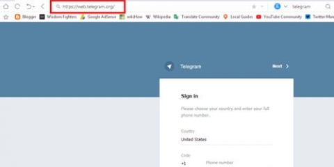 Logga in på telegram web på en pc eller mac