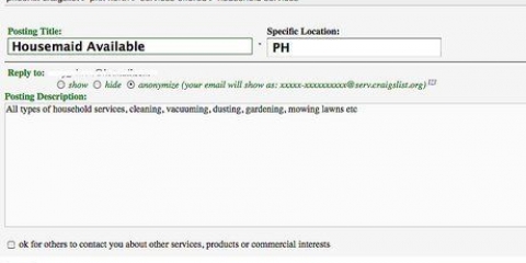 Lägga ut annonser på craigslist