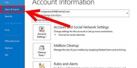 Exportera kontakter från outlook