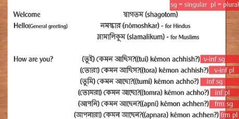 Att tala vanliga ord på bengali