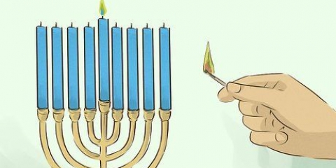 Att tända en hanukkah menorah