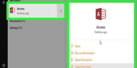 Skapa en databas med microsoft access