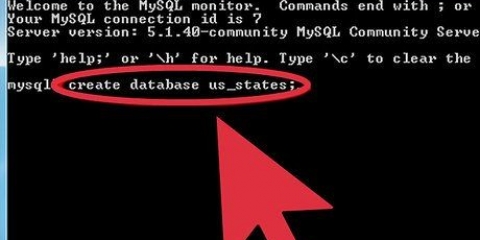 Skapa en databas i mysql