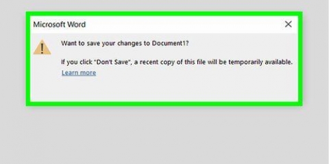 Stäng en dialogruta i microsoft word