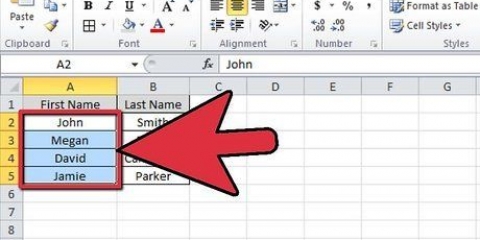 Sortera en lista i excel
