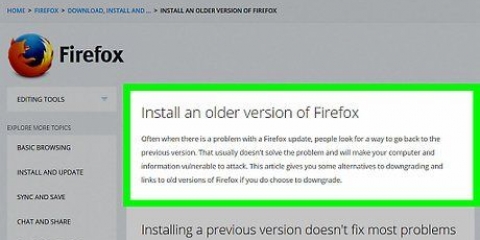 Återställ en äldre version av firefox bowser