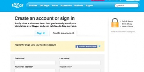 Skapa ett skype-konto