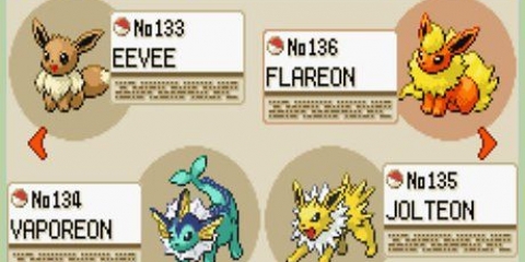 Eevee utvecklas till pokémon