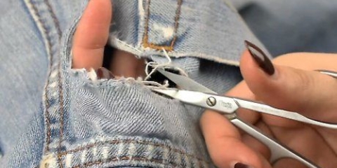 Reparera hål i låren på jeans