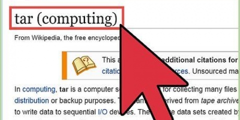 Använder kommandot tar i linux