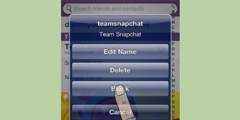 Blockera någon på snapchat