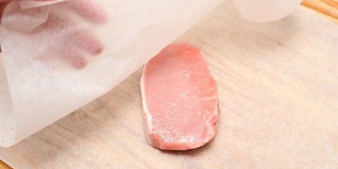 Förbered benfri fläskkotlett