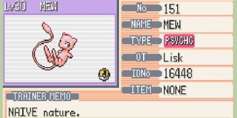 Få mew i pokémon fire red