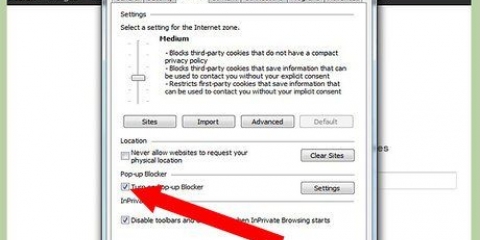 Blockera popup-fönster på internet