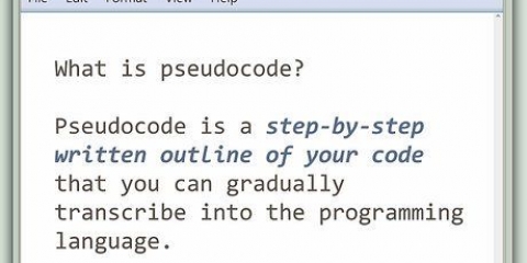 Skriv pseudokod
