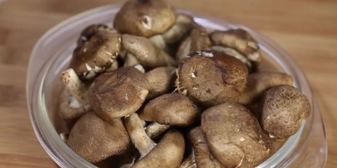 Förbereder shiitakes