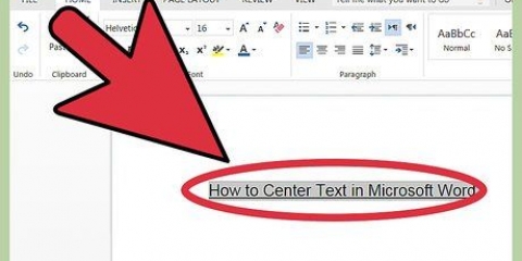 Centrera text i microsoft word