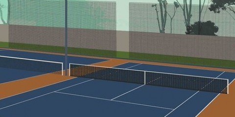 Spelar tennis