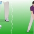 Håller en golfklubba