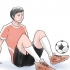 Sparkar en fotboll