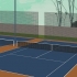Spelar tennis